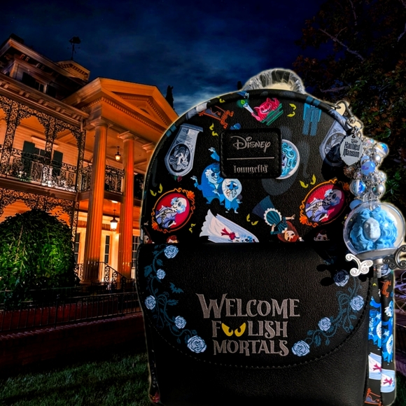 haunted mansion stretching room portraits mini backpack Disney Loungefly Disney's Haunted Mansion Stretching